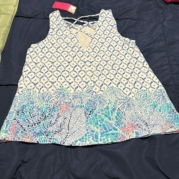 NWT Lilly Pulitzer Kristen Tank Top in Sea La Vie - Picture 4 of 5